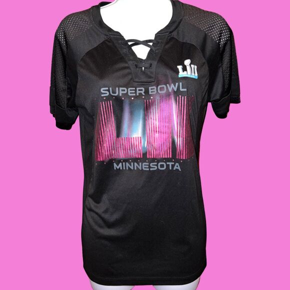 NWT Super Bowl LII Majestic Women's Game Day Draft Me V-Neck T-Shirt Small - Picture 4 of 4